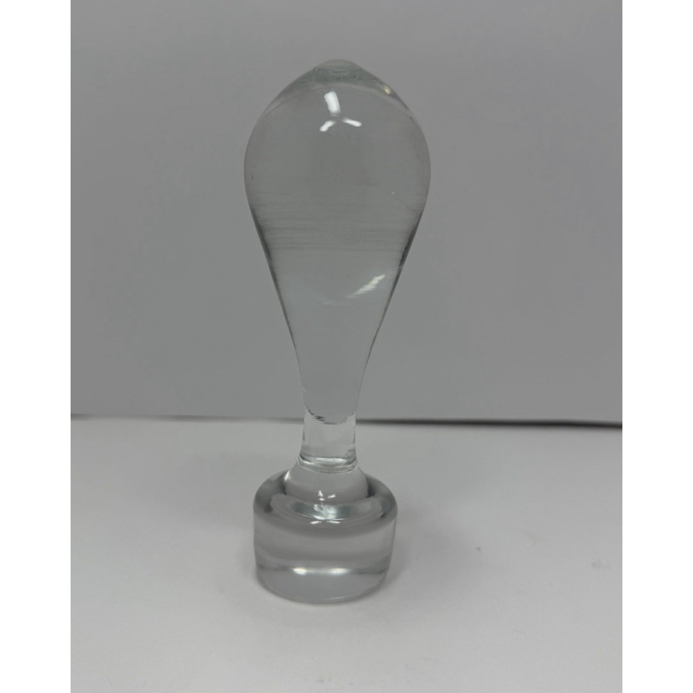 Teardrop Glass Bottle Stopper Decanter Replacement Stopper 5" Clear